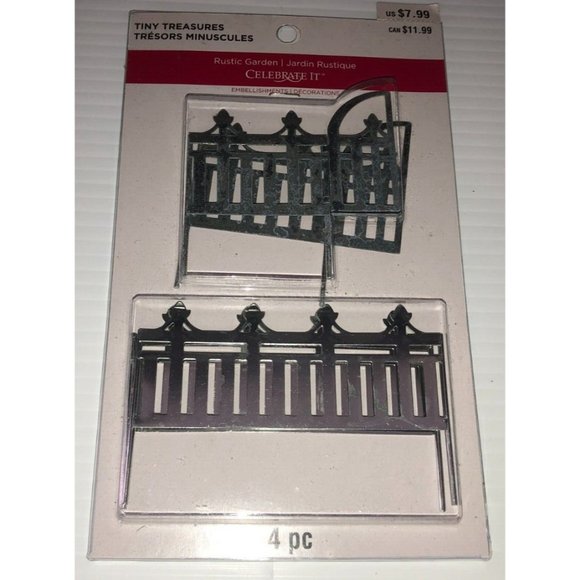 5 New Packages of metal rustic garden Fence Halloween Spooky Town tiny treasures - Picture 3 of 8